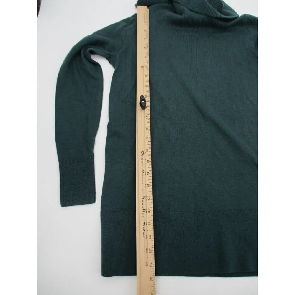 LOFT Womens Sweater XS Green Long Sleeves Turtleneck Casual Knit Preppy New